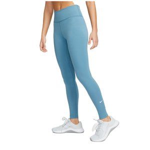 {Nike} Dri-Fit One High Rise Long Tights in Sky Blue 28"